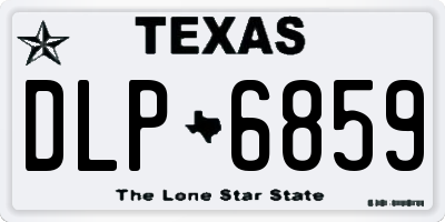 TX license plate DLP6859