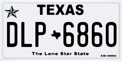 TX license plate DLP6860