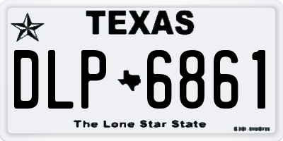TX license plate DLP6861