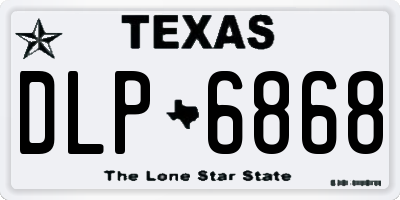TX license plate DLP6868