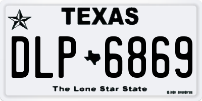 TX license plate DLP6869
