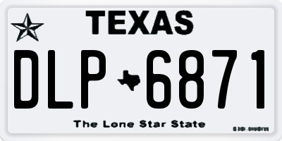 TX license plate DLP6871