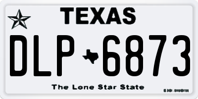 TX license plate DLP6873