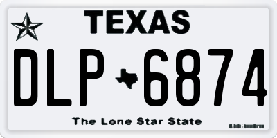 TX license plate DLP6874