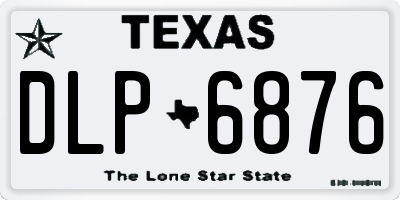 TX license plate DLP6876