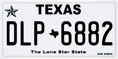TX license plate DLP6882