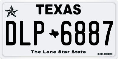 TX license plate DLP6887