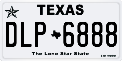 TX license plate DLP6888
