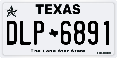 TX license plate DLP6891
