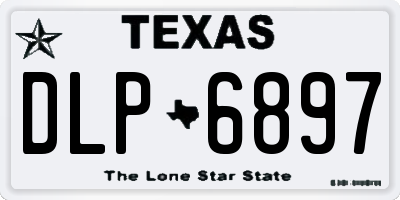 TX license plate DLP6897