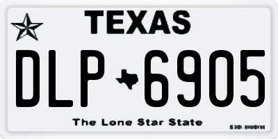 TX license plate DLP6905