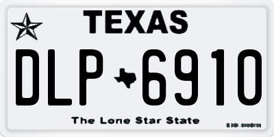 TX license plate DLP6910