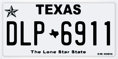 TX license plate DLP6911
