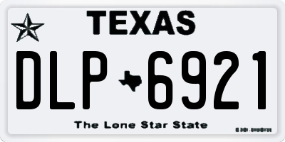TX license plate DLP6921