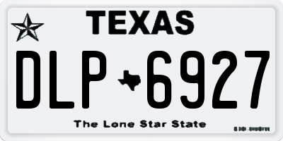 TX license plate DLP6927