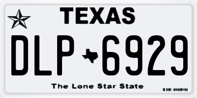 TX license plate DLP6929