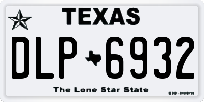 TX license plate DLP6932