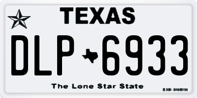 TX license plate DLP6933