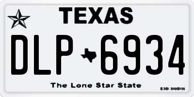 TX license plate DLP6934