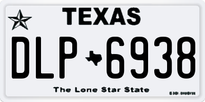 TX license plate DLP6938