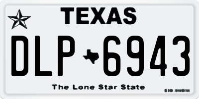 TX license plate DLP6943