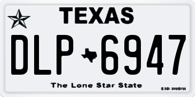 TX license plate DLP6947