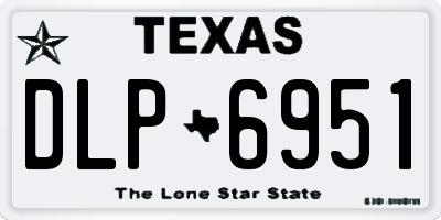 TX license plate DLP6951