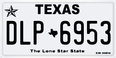 TX license plate DLP6953