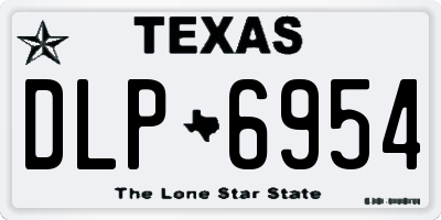 TX license plate DLP6954