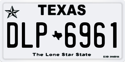 TX license plate DLP6961