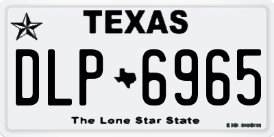 TX license plate DLP6965