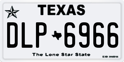 TX license plate DLP6966