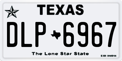 TX license plate DLP6967