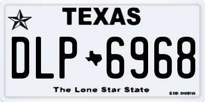 TX license plate DLP6968