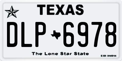 TX license plate DLP6978