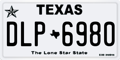 TX license plate DLP6980