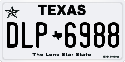 TX license plate DLP6988