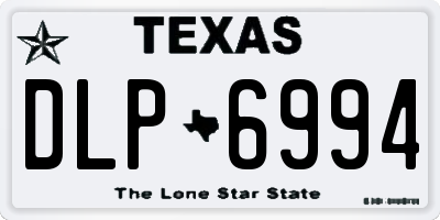 TX license plate DLP6994