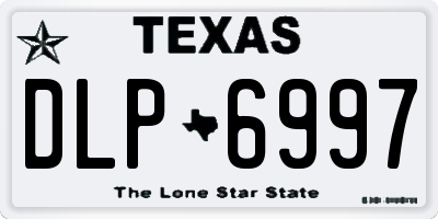 TX license plate DLP6997