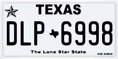 TX license plate DLP6998
