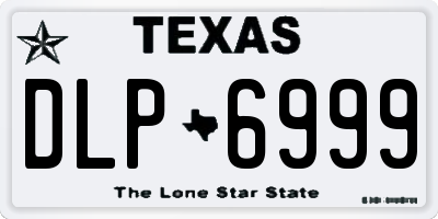 TX license plate DLP6999