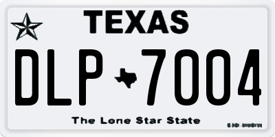 TX license plate DLP7004