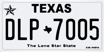 TX license plate DLP7005