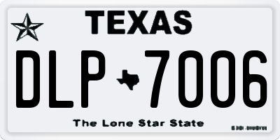 TX license plate DLP7006