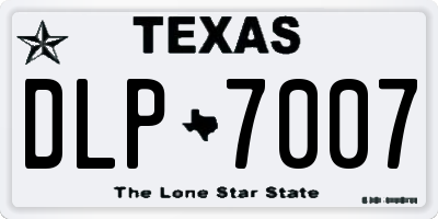 TX license plate DLP7007