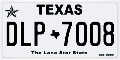 TX license plate DLP7008