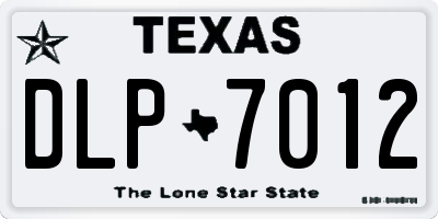 TX license plate DLP7012