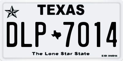 TX license plate DLP7014