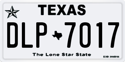 TX license plate DLP7017