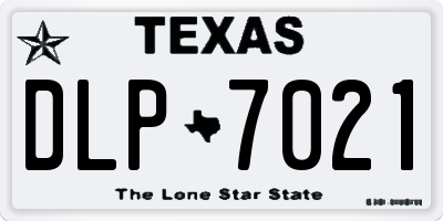 TX license plate DLP7021